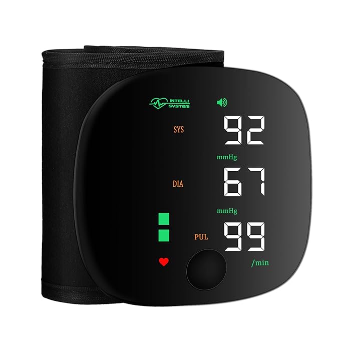 Rechargeable Wrist BP Monitor – Digital LED Display & Voice Broadcast