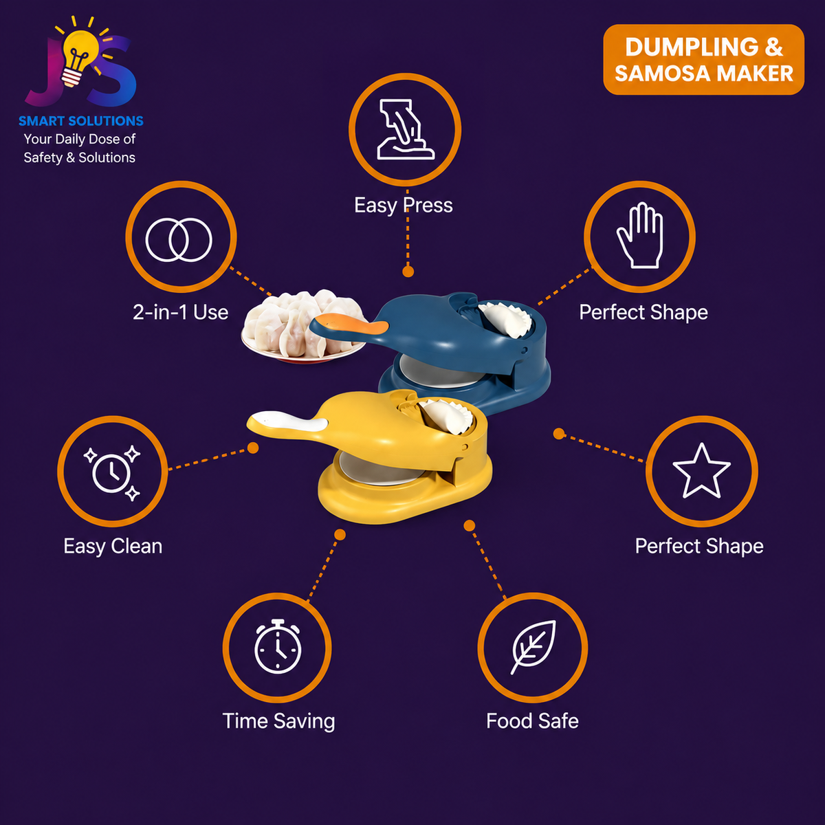 🥟 2-in-1 Dumpling & Samosa Press Maker